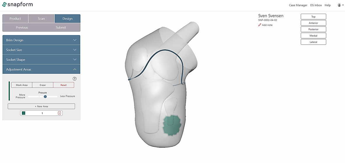 SimFit design screen
